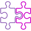 Thick Connected Puzzle Icon